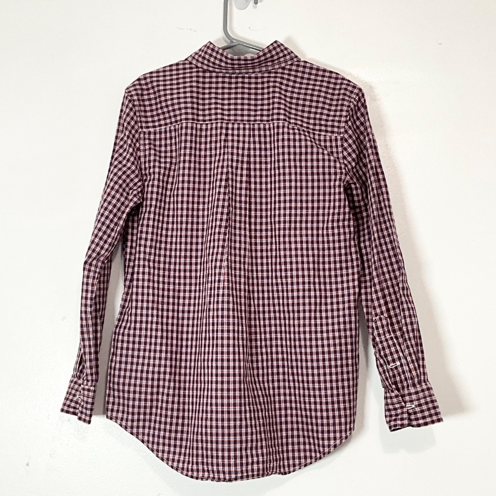 Polo Ralph Lauren Boys Plaid Button Down Shirt Red Blue White Cotton Size 7 - Picture 3 of 6